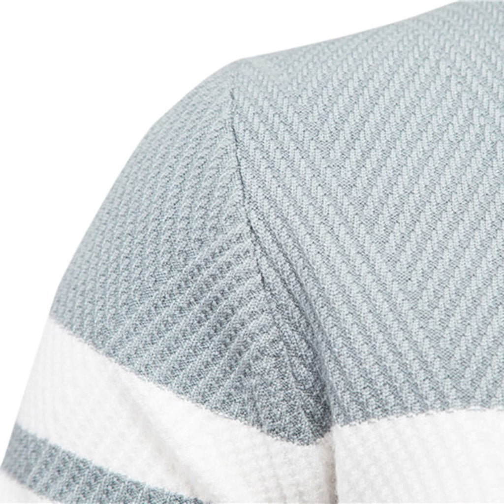 Men's Crew Neck Pullover Striped Sweater